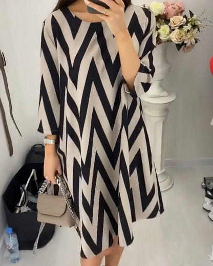 Robe féminine tendance avec imprimé