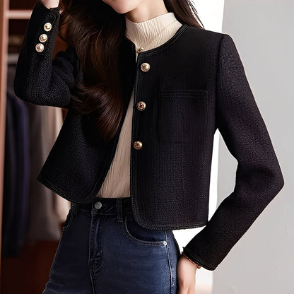 Veste femme stylée en tweed court