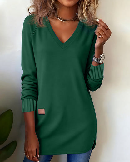 Robe élégante décolleté en V design chic