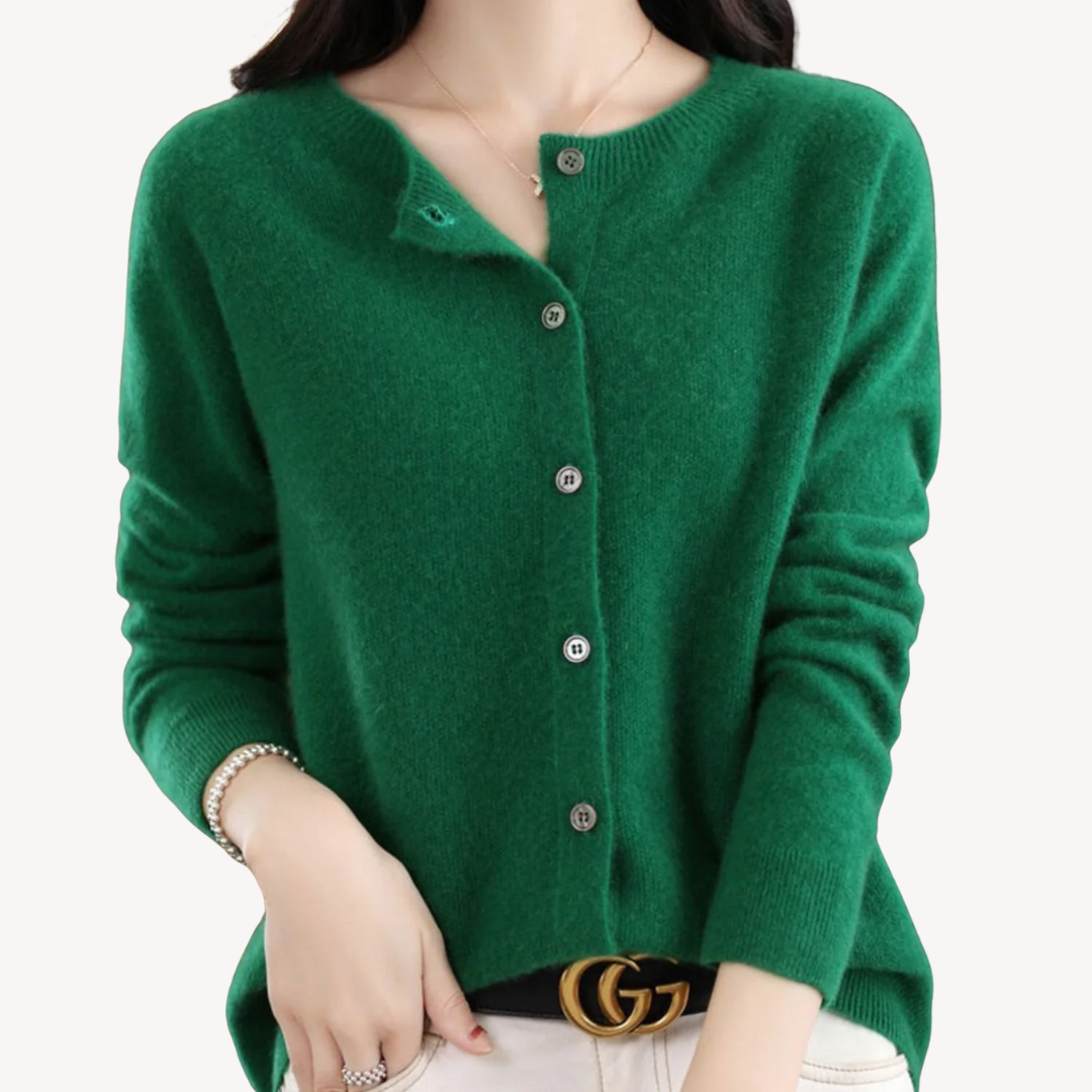 Gilet long doux pour femme en cachemire