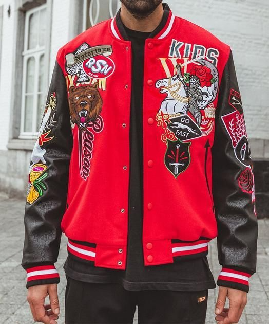 Herren Lederjacke New Yorker Stil Vintage Look - IdealeKleiden