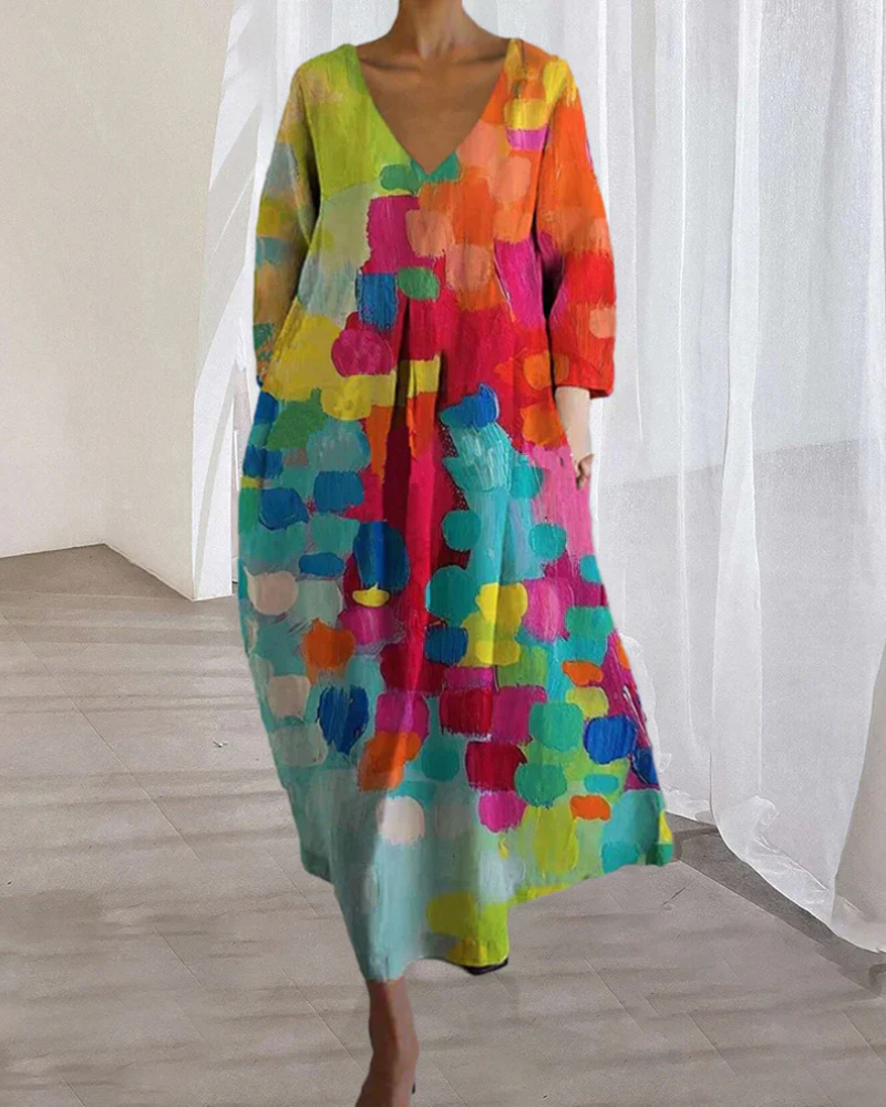 Robe d'été Femme Fleurie Colorée Élégante