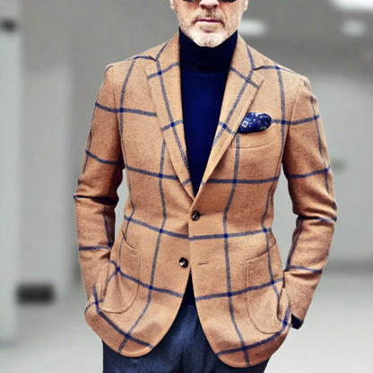 Blazer homme élégant à carreaux