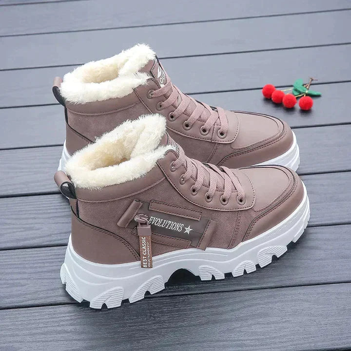 Ensemble de bottes d'hiver chaudes en coton épais