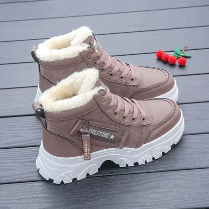 Ensemble de bottes d'hiver chaudes en coton épais