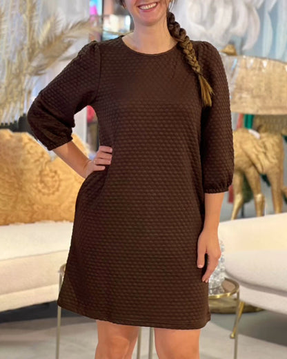Robe élégante femme unie classique