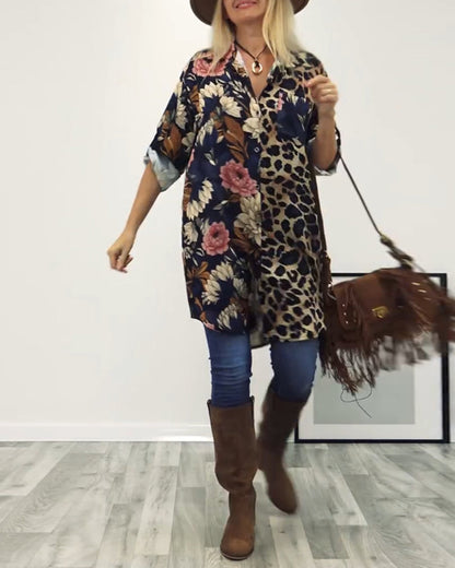 Chemise stylée imprimé léopard Tendance