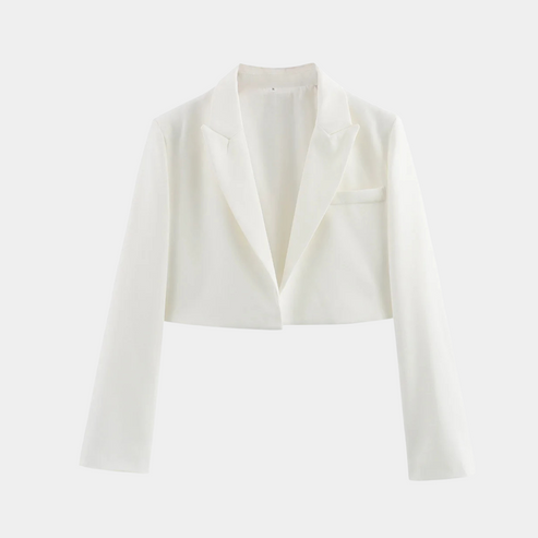 Veste élégante pour femme, modèle blazer court à manches longues