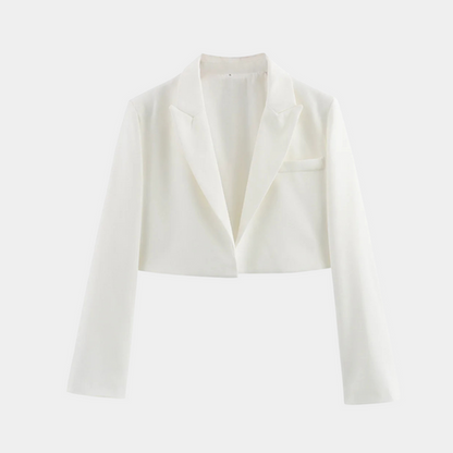 Veste élégante pour femme, modèle blazer court à manches longues