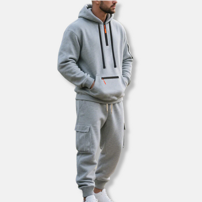 Survêtement confortable, Sweat à capuche, Pantalon cargo