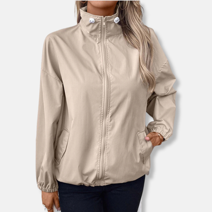 Wasserabweisende Outdoor Jacke Lockere Passform - IdealeKleiden