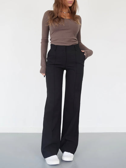 Pantalon sur mesure pour femme à jambe droite