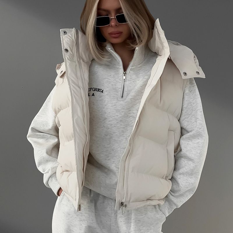 Gilet matelassé chaud femme hiver
