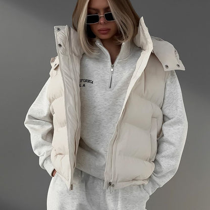 Gilet matelassé chaud femme hiver