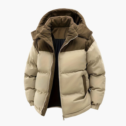 Veste à capuche stylée, design moderne matelassé