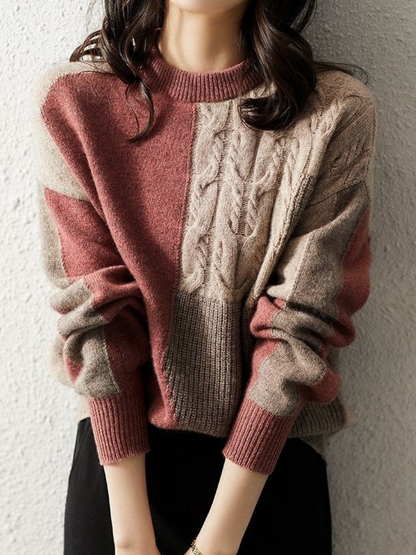 Pull en maille tendance Couleurs contrastées