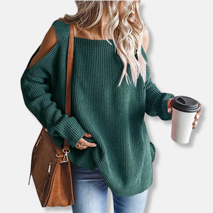 Sweatshirt douillet Épaule dénudée Coupe ample