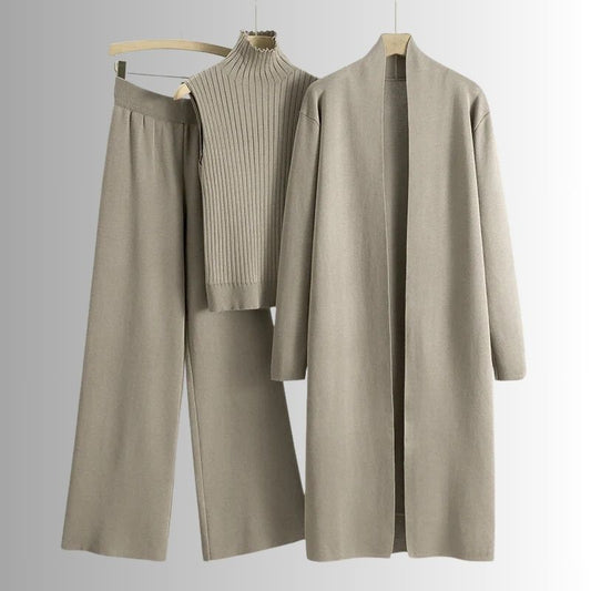 Elegantes Frauenkleid 3-Teil Set - IdealeKleiden