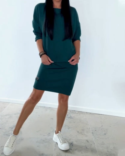 Robe moulante élégante à manches longues pour femme