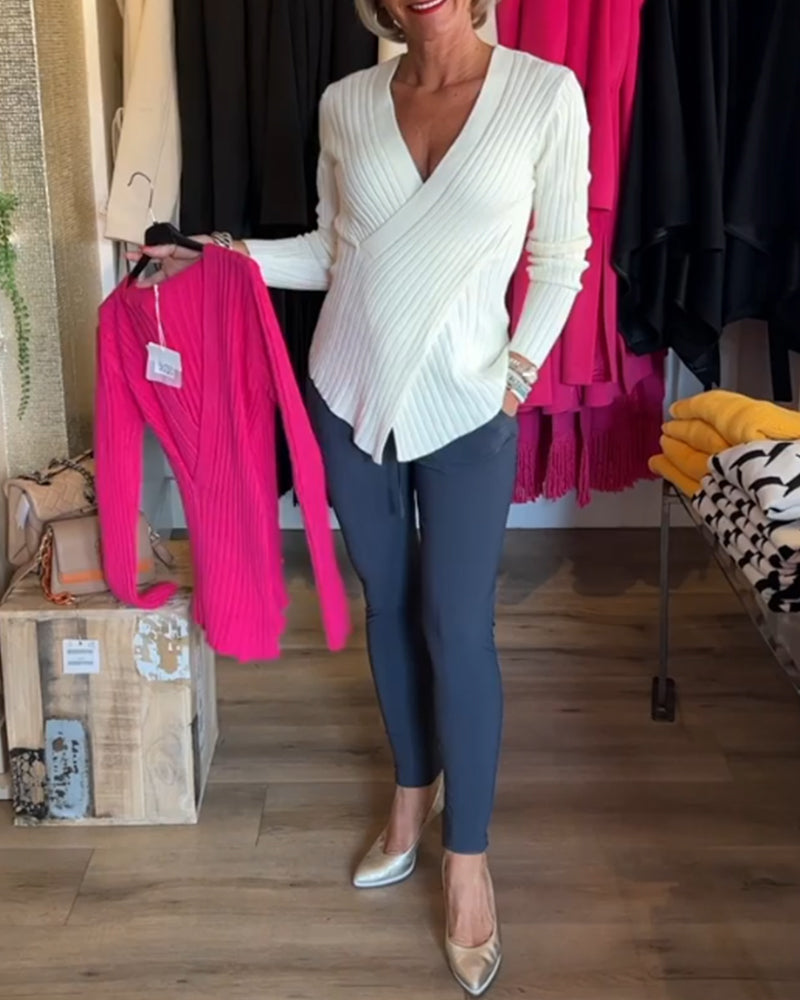 Vêtements tricotés simples Couleur unie