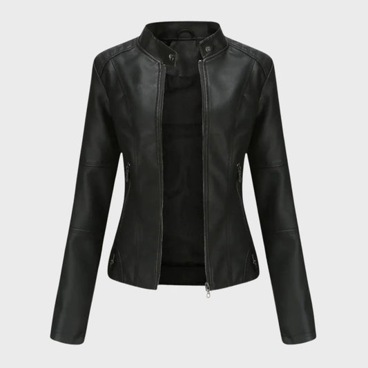 Lederjacke Casual Trendy - IdealeKleiden