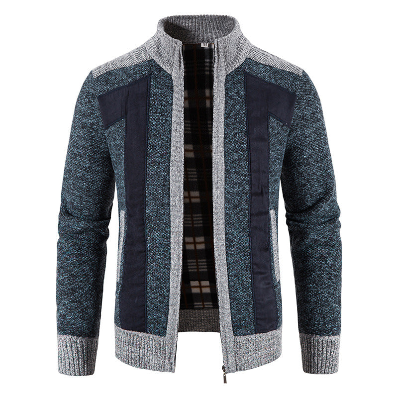 Veste en peluche confortable pour hommes avec fermeture éclair
