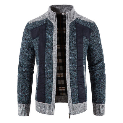 Veste en peluche confortable pour hommes avec fermeture éclair