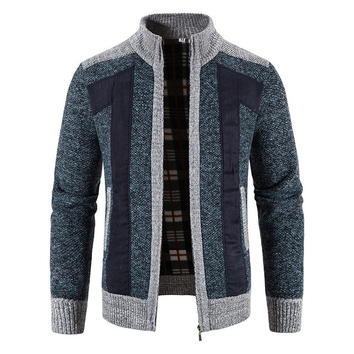 Veste en peluche confortable pour hommes avec fermeture éclair
