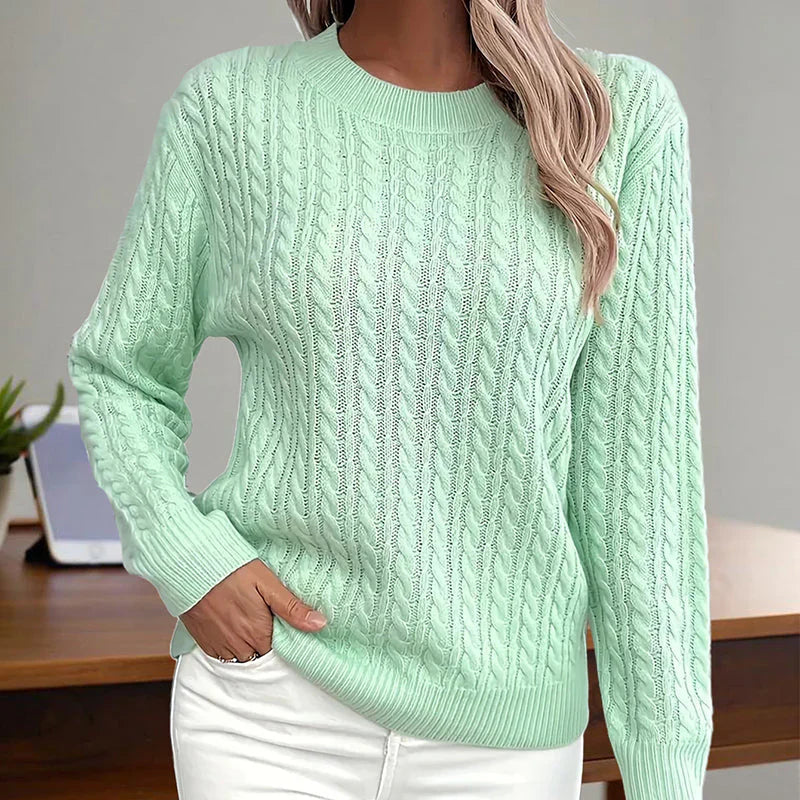Stylischer Damen Pullover mit Struktur - IdealeKleiden