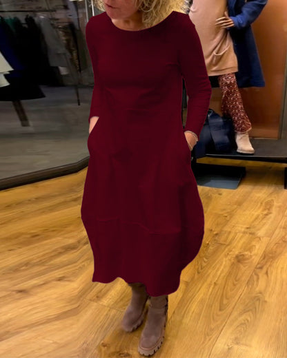 Robe élégante unie pour femme