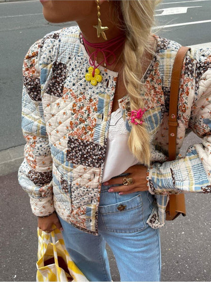 Veste matelassée bohème motif patchwork