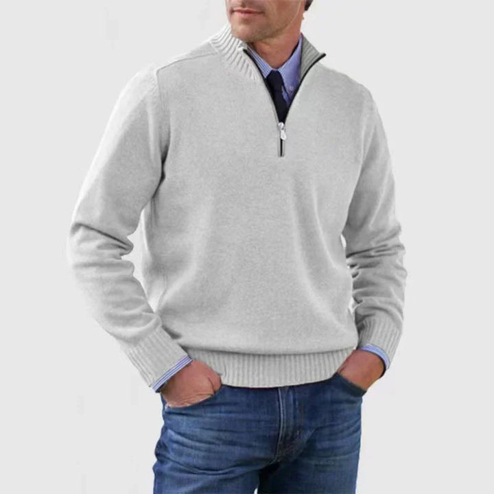 Pull Homme Demi-Zip Confortable Moderne