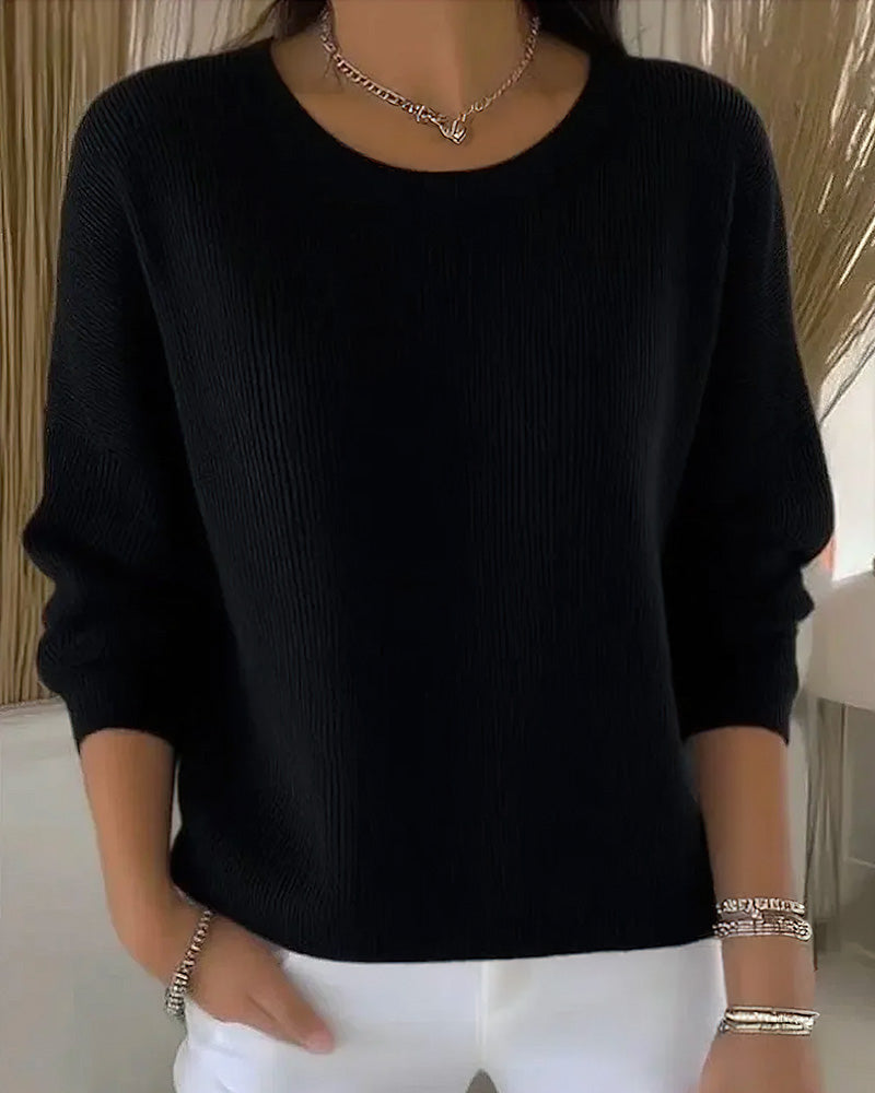 Vêtements femme élégants Col rond Oversize