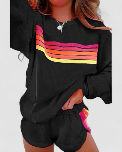 Ensemble de pyjama rayé pour femme