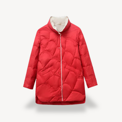 Veste de ski chaude pour femme rembourrée de duvet