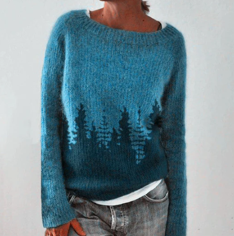 Damen Pullover Retro Stil - IdealeKleiden