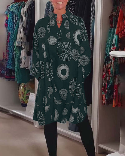 Robe élégante Motifs géométriques Femme