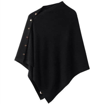 Poncho femme élégant asymétrique drapé
