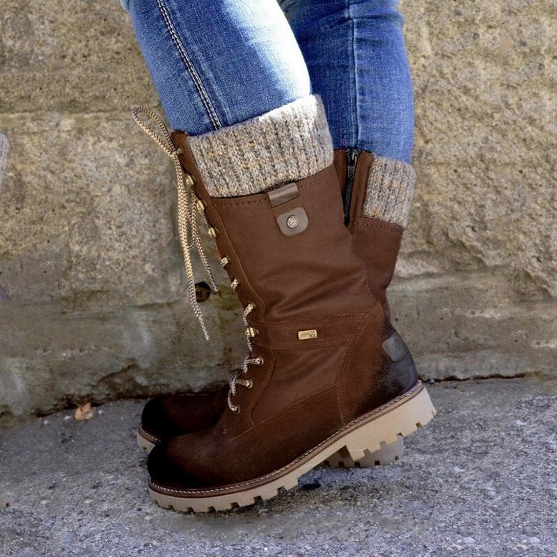 Bottes élégantes pour femmes | Bottes de combat montantes à la mode
