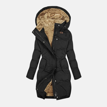 Manteau d'hiver isolé et rembourré à capuche réglable