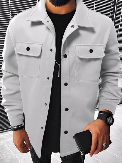 Veste à carreaux confortable avec poches pour homme