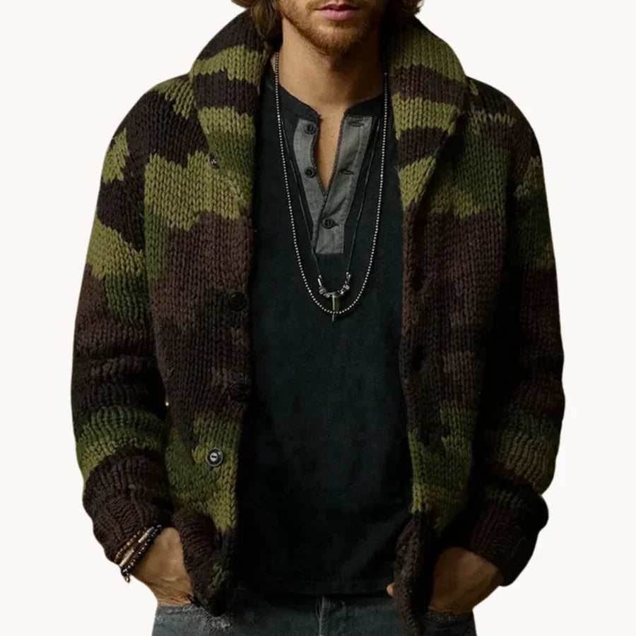 Gilet homme motif camouflage militaire