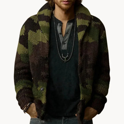 Gilet homme motif camouflage militaire