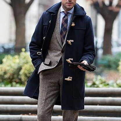 Manteau en laine classique élégant pour hommes