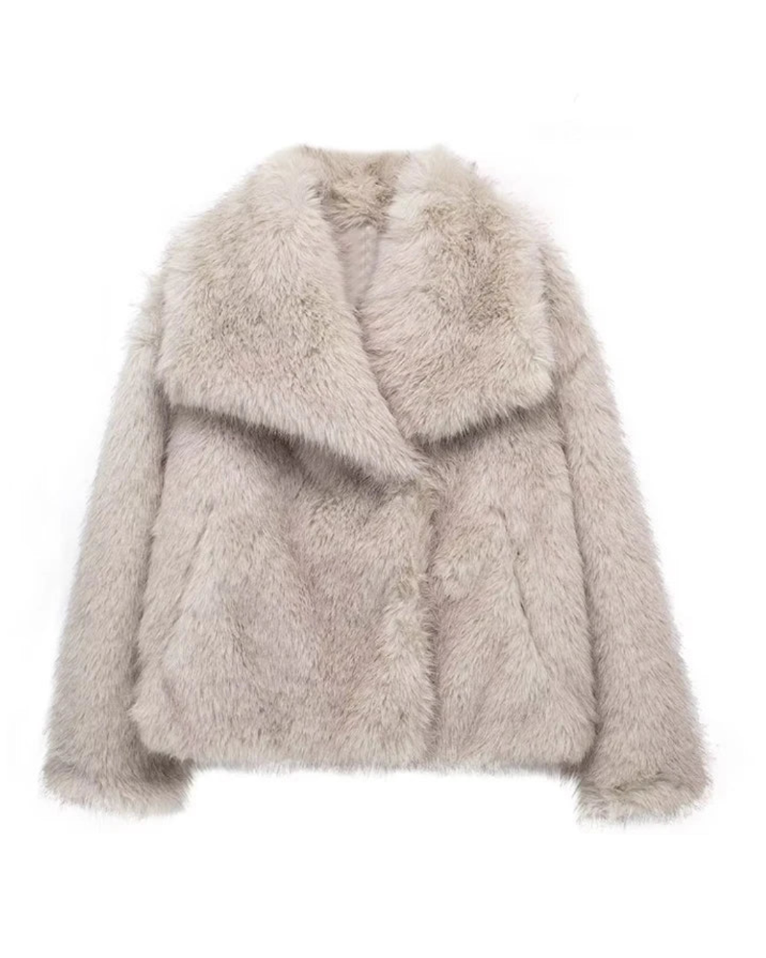 Élégant manteau d'hiver pour femme avec fausse fourrure