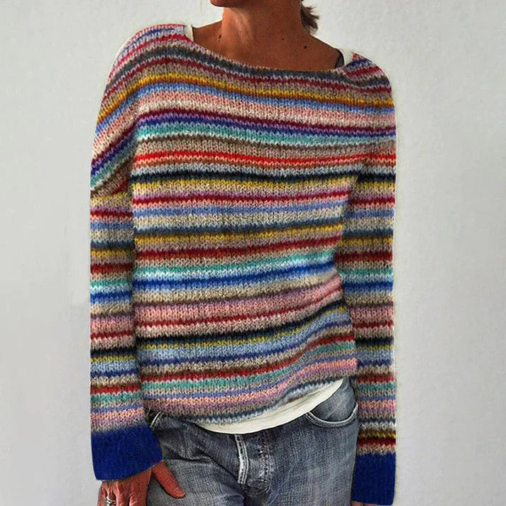 Noe - Stilvoller Langarm Strickpullover - IdealeKleiden
