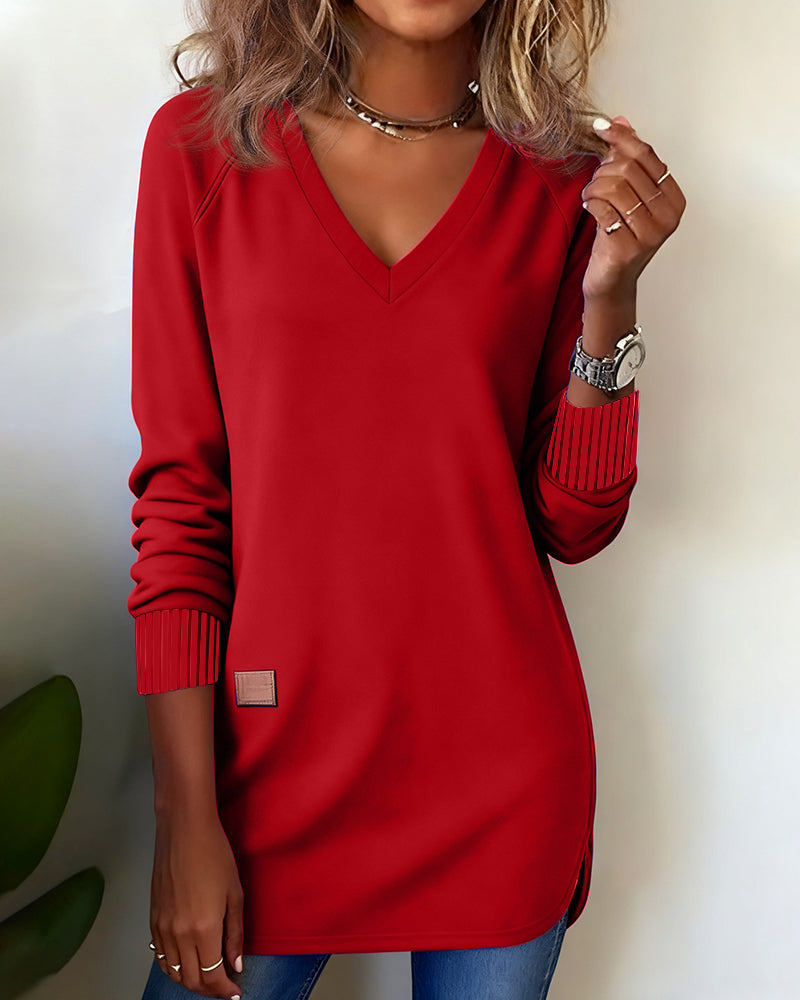 Robe élégante décolleté en V design chic