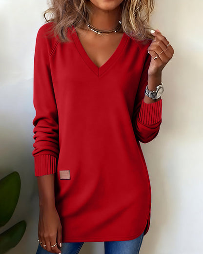 Robe élégante décolleté en V design chic