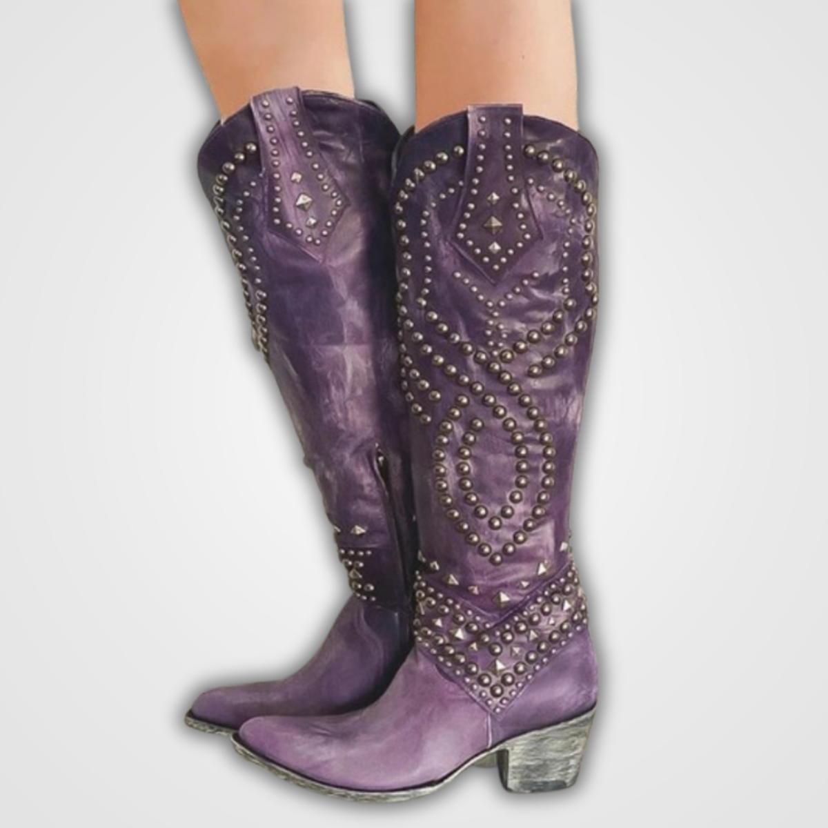 Bottes stylées Bottes longues à clous