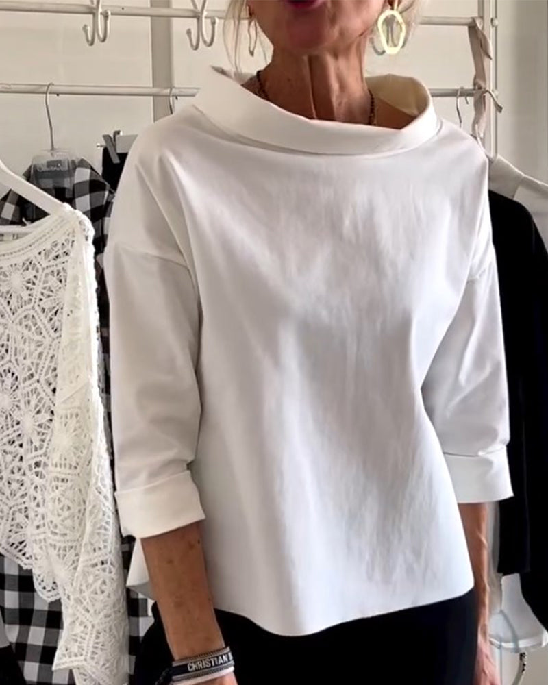Damen Oberteil Kurzarm Modern Chic - IdealeKleiden